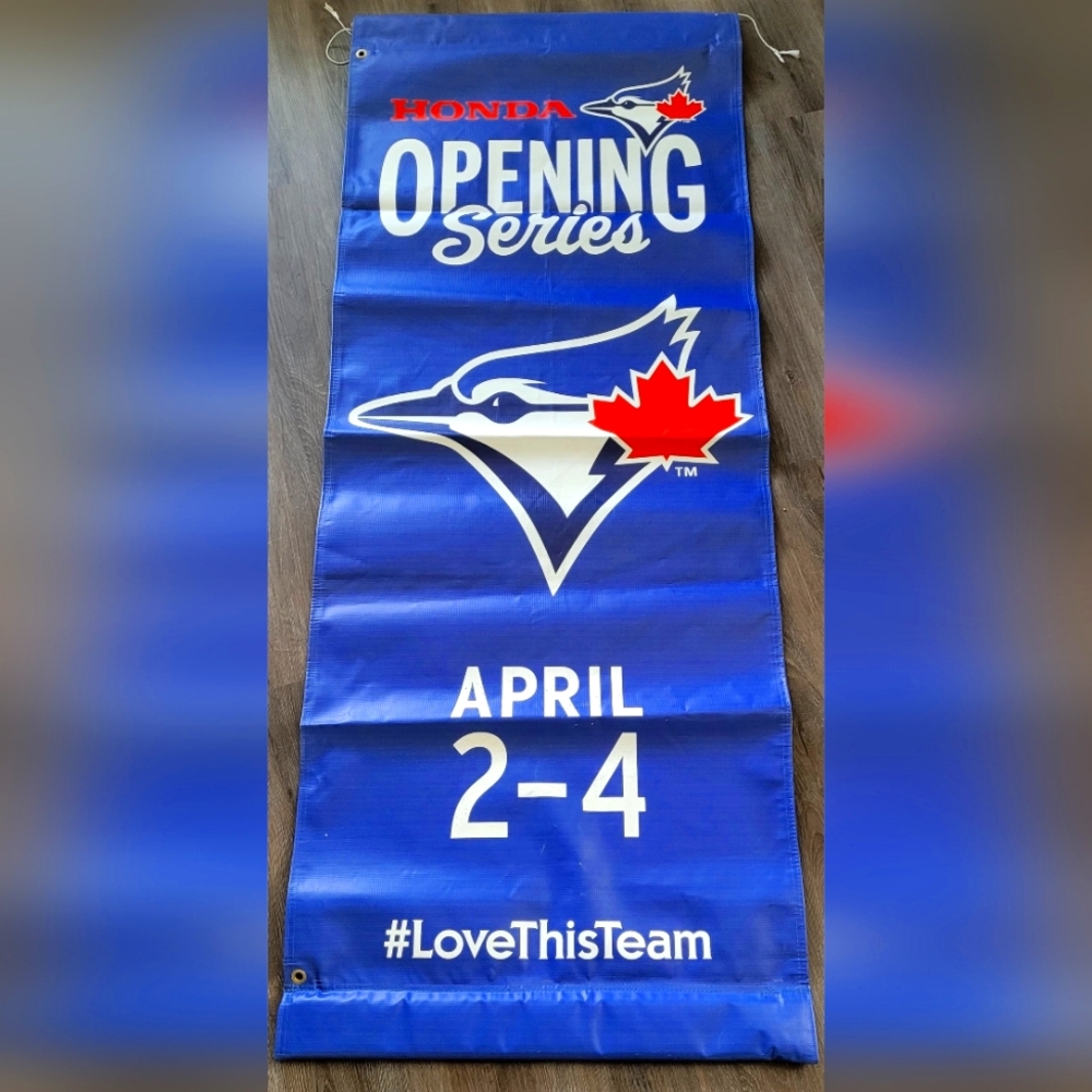 1 of a Kind Toronto Blue Jays Authentic 2015 Opening Weekend Skydome Banner-RARE